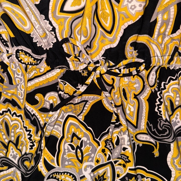 INC International Concepts Black and Gold Paisley Midi Dress - Picture 7 of 9